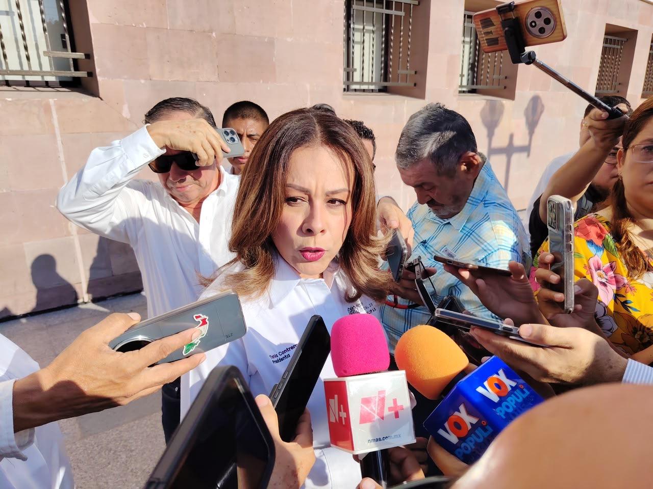 Tania Gisela Contreras López, presidenta del Supremo Tribunal de Justicia de Tamaulipas, durante conferencia sobre el caso Dafne