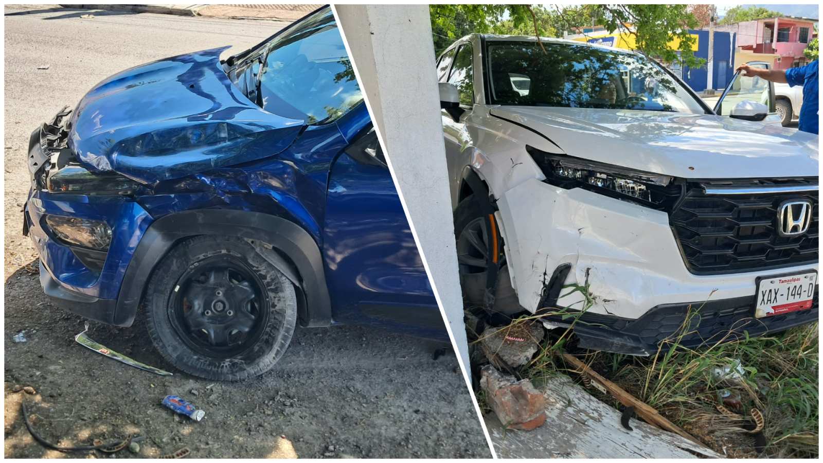 Choque en cruce 17 y Veracruz deja un lesionado en Tamaulipas