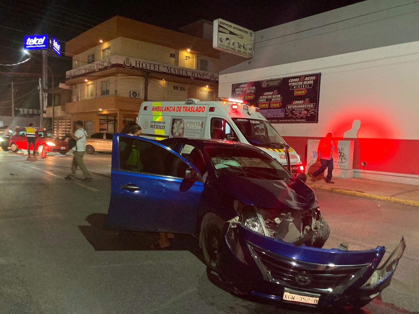Choque en crucero Abasolo y Calle Ocho deja cuatro lesionados en Ciudad Victoria