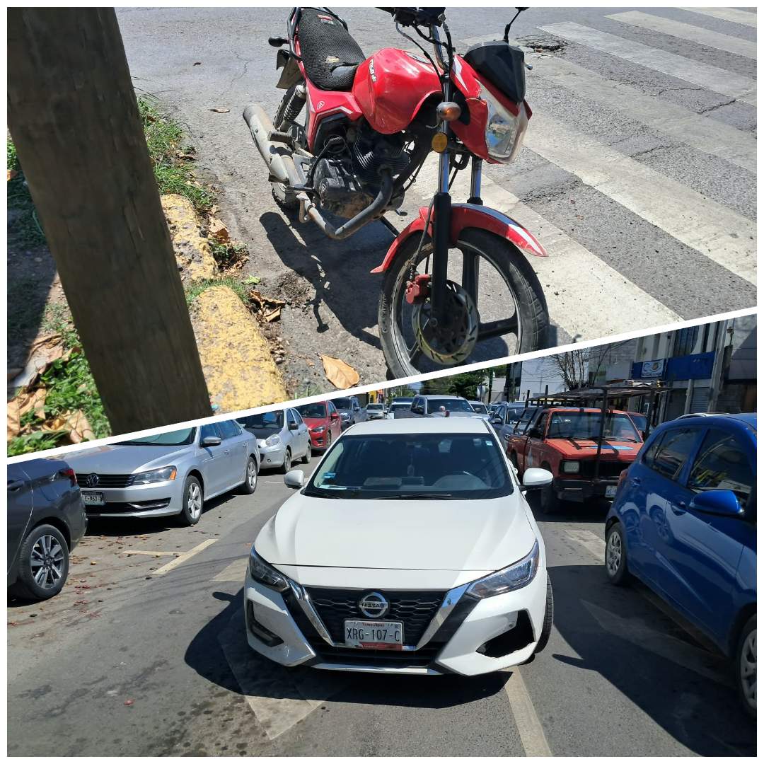 Colisión entre automóvil y motocicleta deja leves daños en Ciudad Victoria