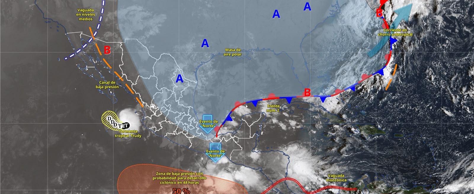 Tamaulipas enfrentará lluvias y fuertes vientos este lunes