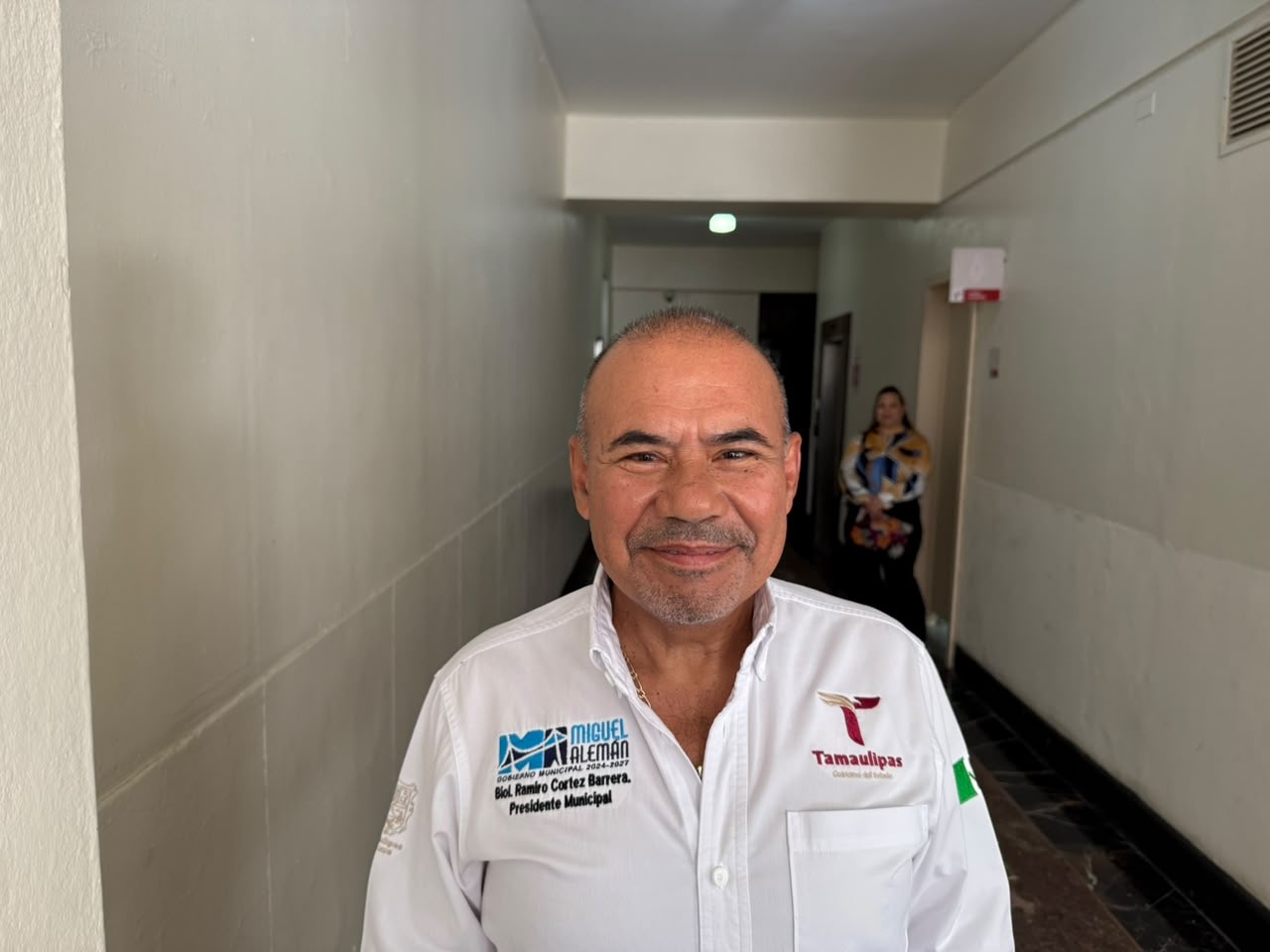 Obras de construcción de la estación segura en Miguel Alemán, Tamaulipas, con 80% de avance reportado en junio de 2026.