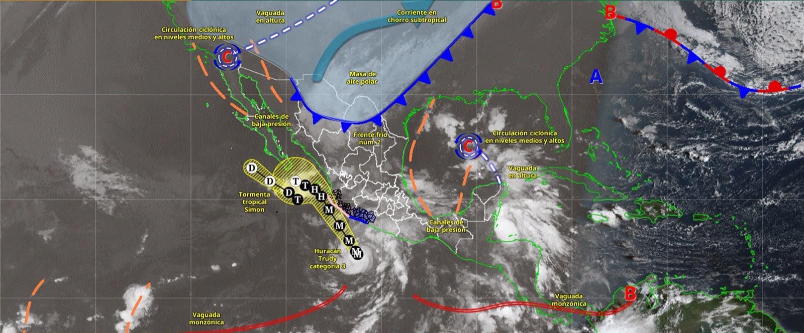Frente frío traerá evento 'norte' y lluvias intensas a Tamaulipas