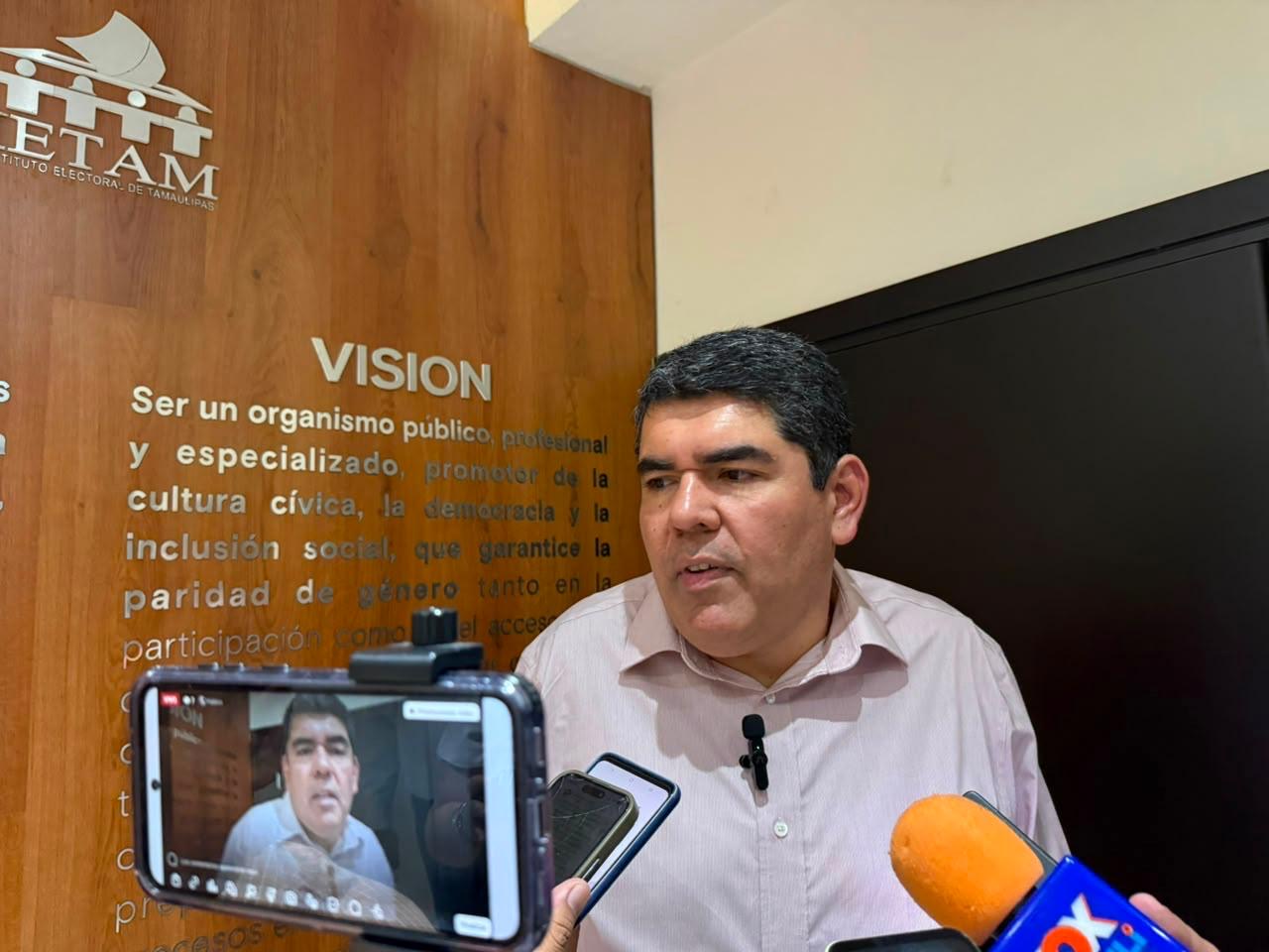 Presidente del IETAM Juan José Ramos Charre informa sobre registro de aspirantes a consejeros electorales en Tamaulipas