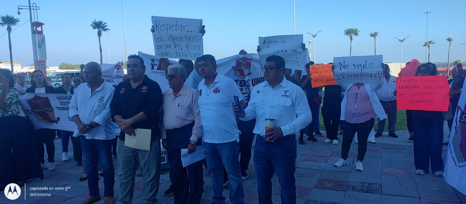 Trabajadores de Salud en Tamaulipas exigen igualdad laboral en protesta