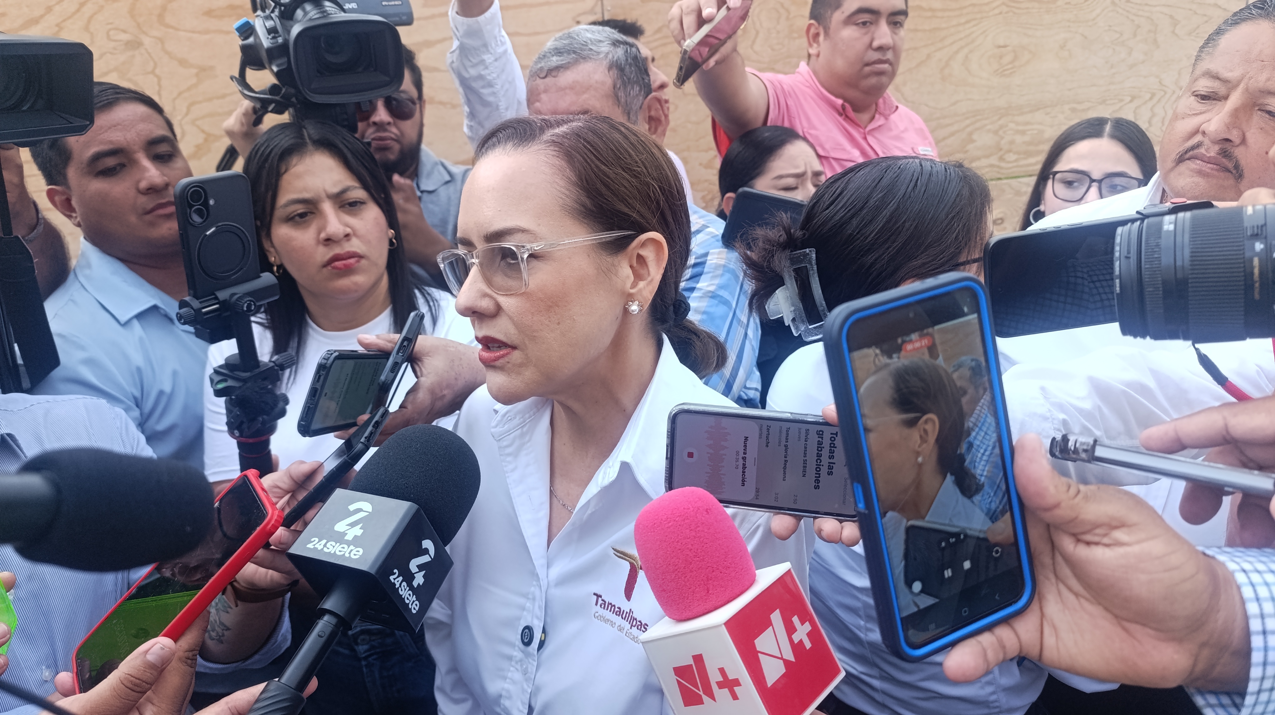 Fachada de la Secretaría de Salud de Tamaulipas en Ciudad Victoria donde se investigan irregularidades en Salud Tamaulipas