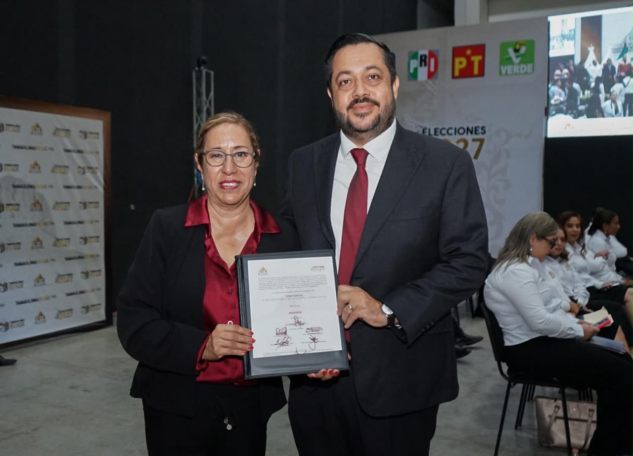 Morena Tamaulipas arranca proceso electoral 2026-2027 con constancia oficial