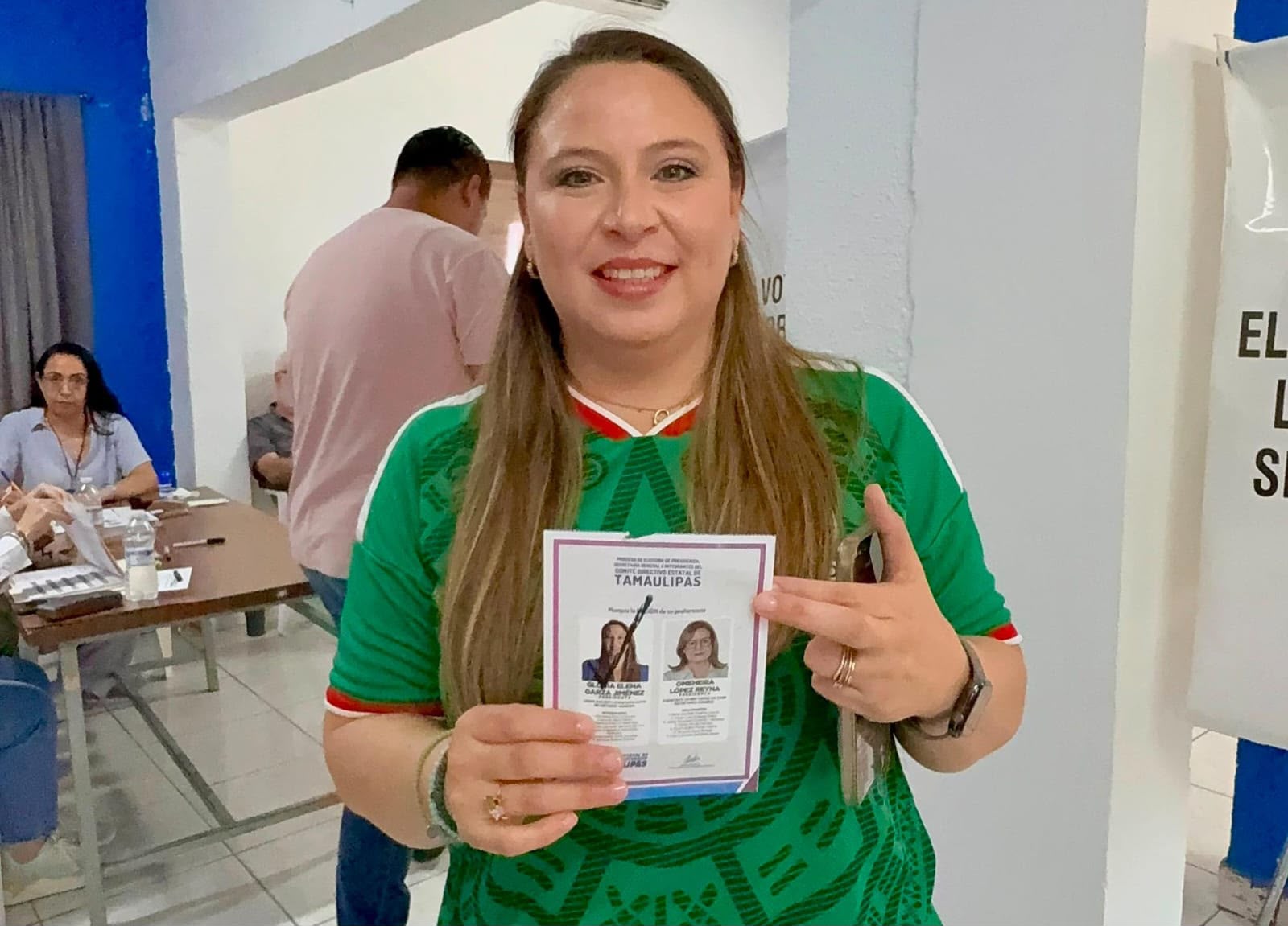 Gloria Elena Garza Jiménez, presidenta electa del PAN Tamaulipas, tras ganar la elección interna del partido