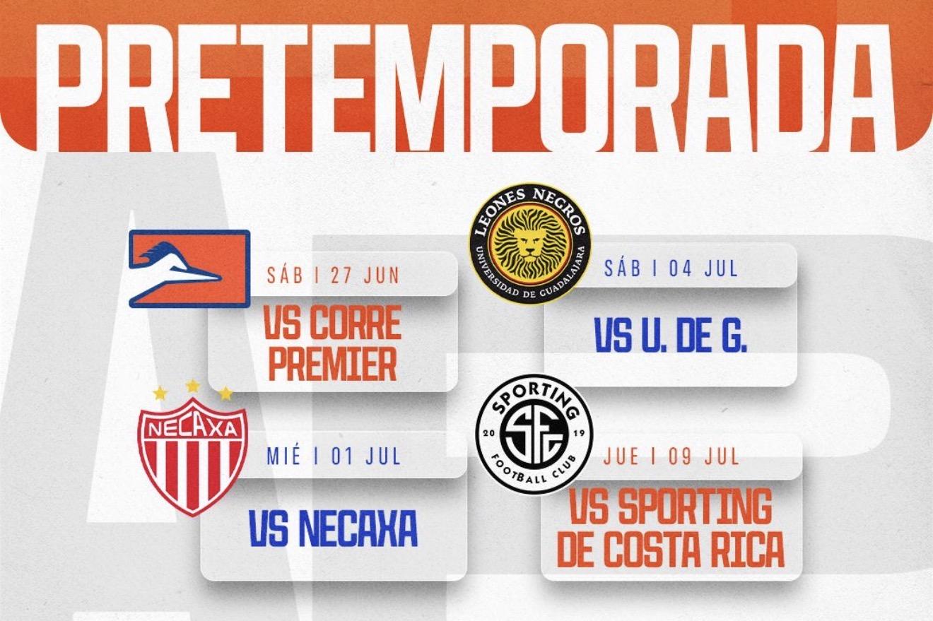 Jugadores del Correcaminos UAT en el Estadio Marte R. Gómez durante la pretemporada 2025 en Ciudad Victoria, Tamaulipas