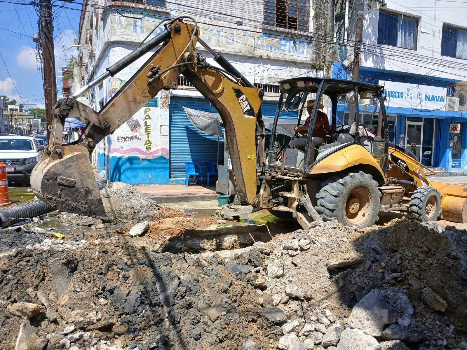 70 metros de tubería nueva: COMAPA Sur renueva el drenaje en pleno centro de Tampico