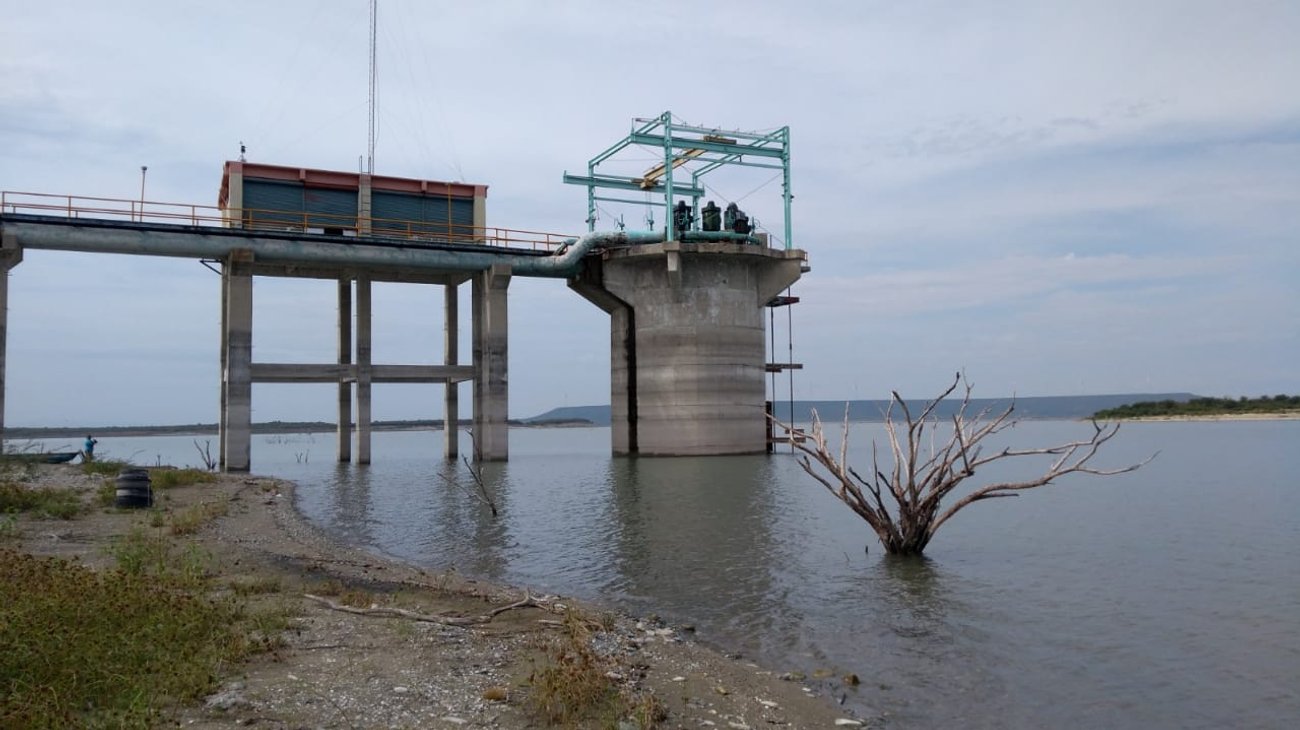 Vista de la presa La Amistad, una de las presas internacionales cuyo nivel incide en el reparto del agua en Tamaulipas