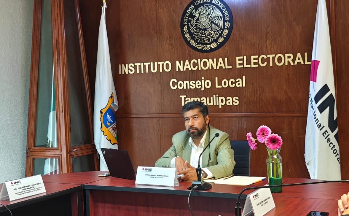 Mapa de los ocho distritos federales de Tamaulipas para la elección intermedia de 2027 según el INE