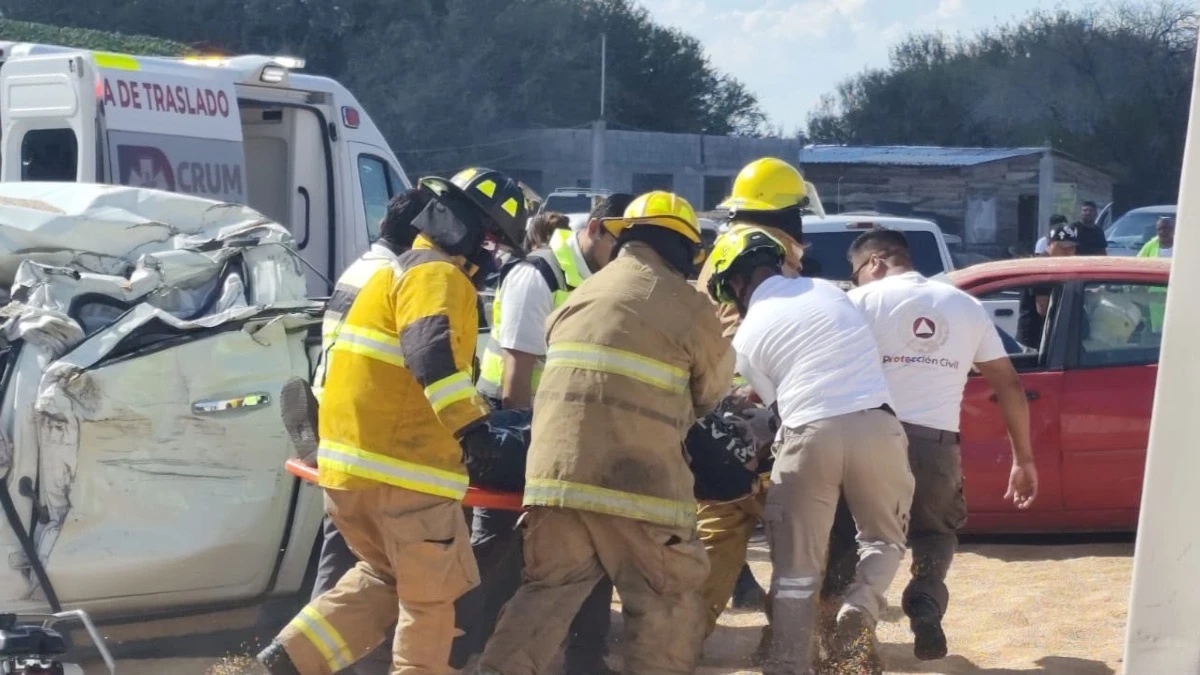 Trabajador de parque eólico queda prensado en accidente sobre la carretera Victoria-Zaragoza