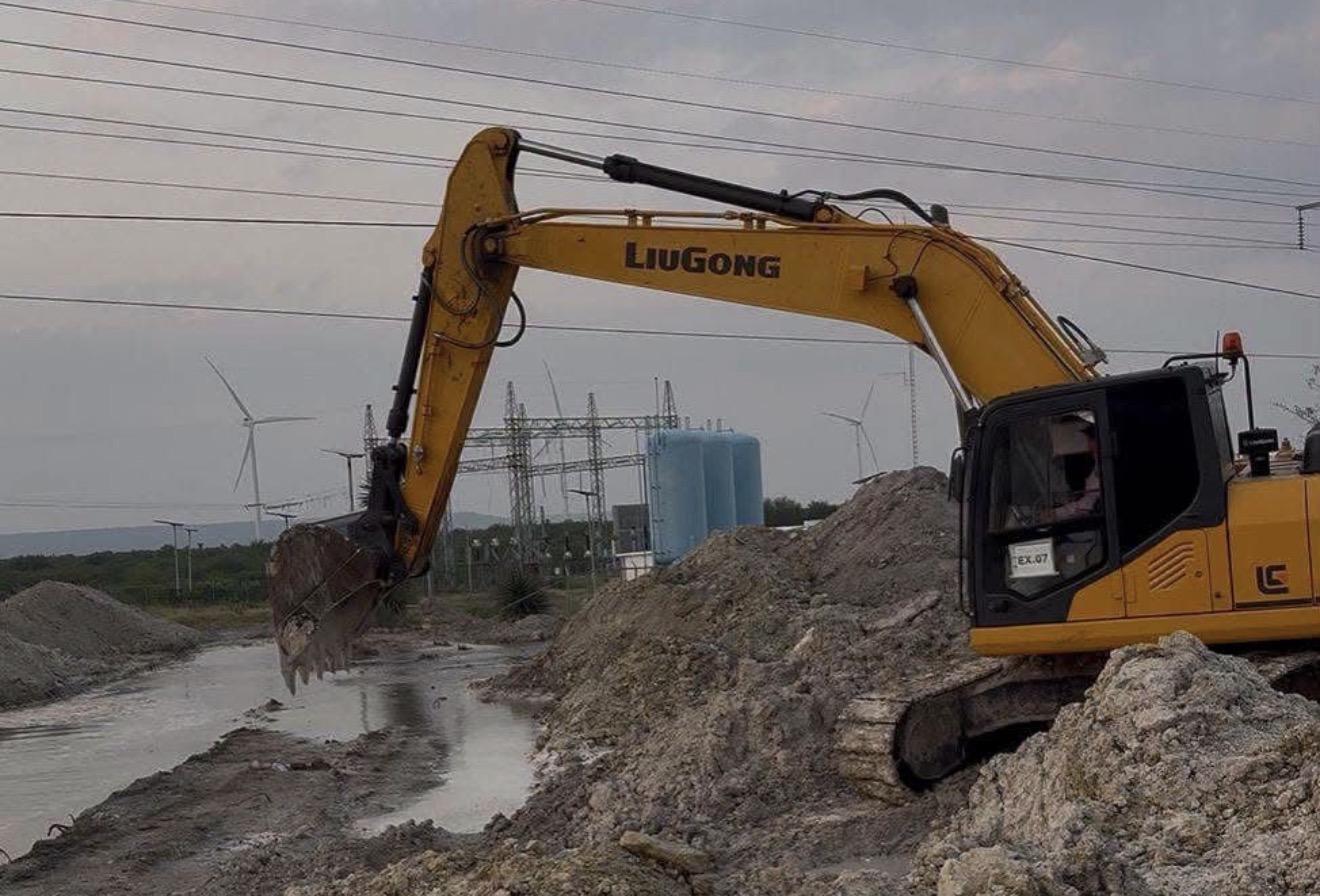 Zona de obras del acueducto presa Vicente Guerrero donde un trabajador desapareció tras la inundación de una zanja