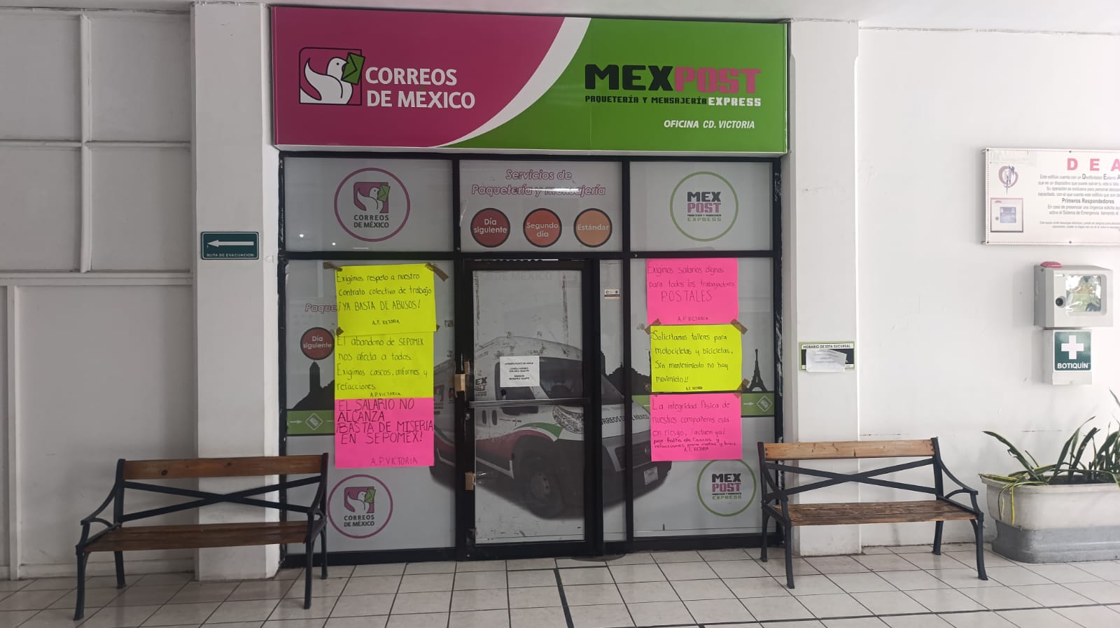 Trabajadores de Correos en Ciudad Victoria llevan más de 8 meses de protesta laboral