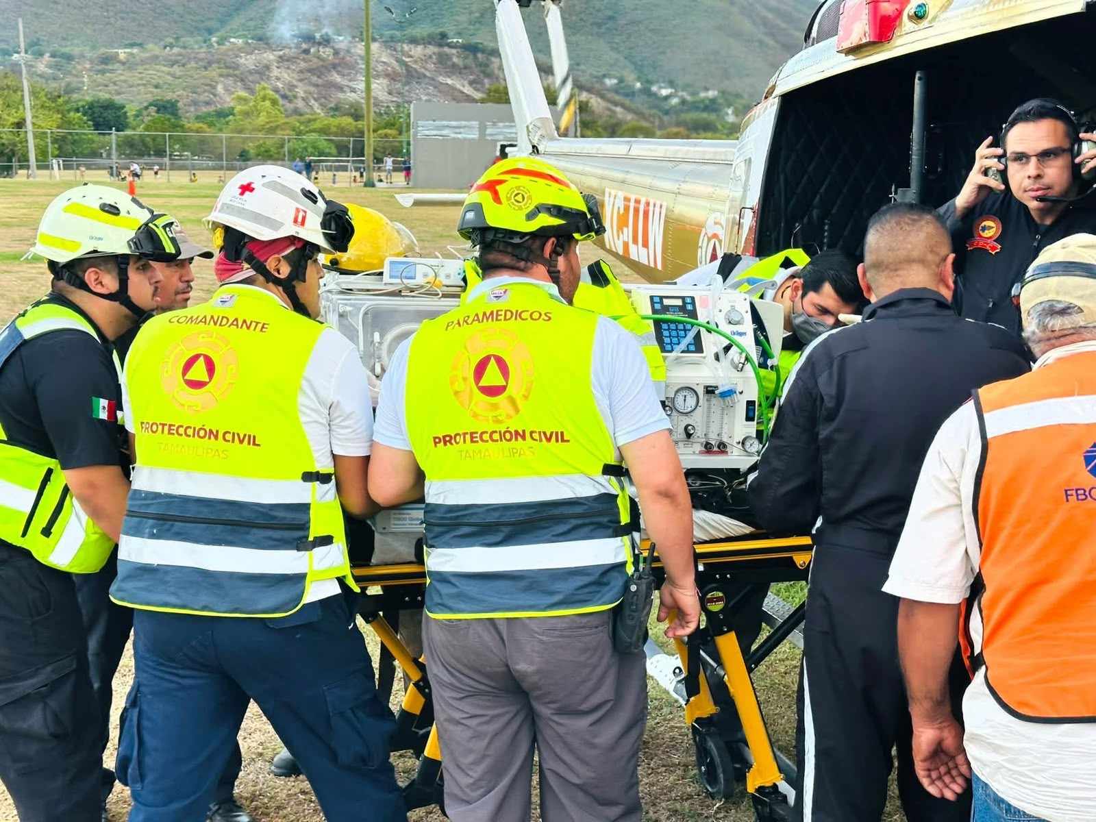 Trasladan en helicóptero a menor de Ciudad Mante a Ciudad Victoria para atención especializada