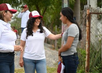 En Güemez las candidatas de Morena, Olga Sosa y Yesenia Sánchez, promueven el bienestar de las familias