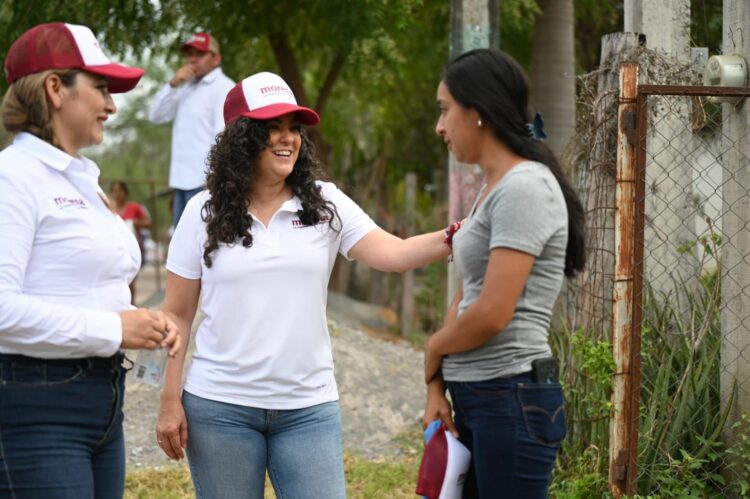 En Güemez las candidatas de Morena, Olga Sosa y Yesenia Sánchez, promueven el bienestar de las familias