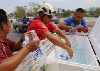 Activa PC Victoria operativo de hidratación ante ola de calor.
