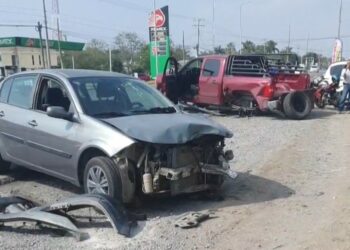Fuerte choque en la salida Matamoros km5